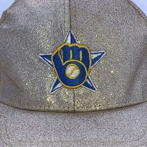 CC Exclusives - MLB Milwaukee Brewer Sparkly Woman's Baseball Cap
